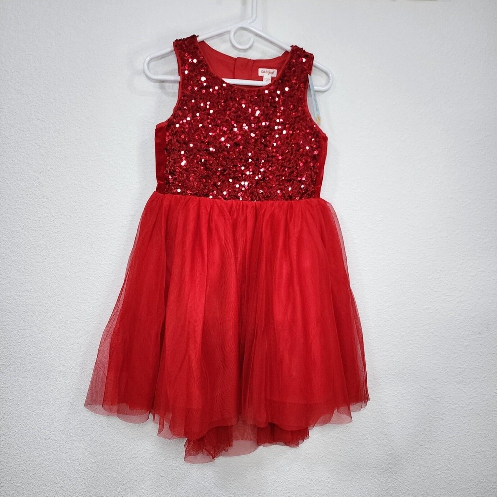 Girls Red Dress Size 10/12 plus